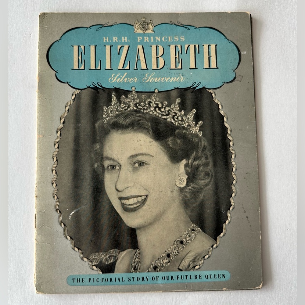 H.R.H. Princess Elizabeth Silver Souvenir Book Vintage